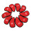 10Pcs/Pack Meshy Golf Iron Covers set includes 10pcs: 3,,,,7,8,9.P,S,A It only -sided number worked for right hand - red 1