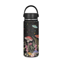 Galaxy Mushroom isolerad vattenflaska och lätt vakuumisolerad vattenflaska i rostfritt stål. Håller kallt i 24 timmar, varm i 12 timmar, 60 cl.