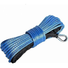Synthetic Winch Cable with Sheath, 12 Strand Synthetic Towing Ropes 2.5 Ton Car Truck ATV UTV, 6mm x 15m