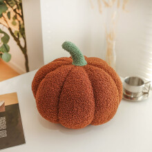TETOU 11x9.5" Pumpkin Throw Pillow for Fall, Thanksgiving, Sofa, Car & Bedroom – Brown, Compatible with Home Decor