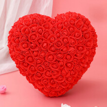 Preserved Roses in Glass Dome Heart Shape Romantic