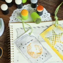 Conjunto de 10 aplicadores de tinta multiuso com cores sortidas para pintura com os dedos e manicure.