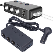 Multifunktionaler Auto-Ladekabel-Adapter mit LED-Spannungsanzeige & USB QC3.0