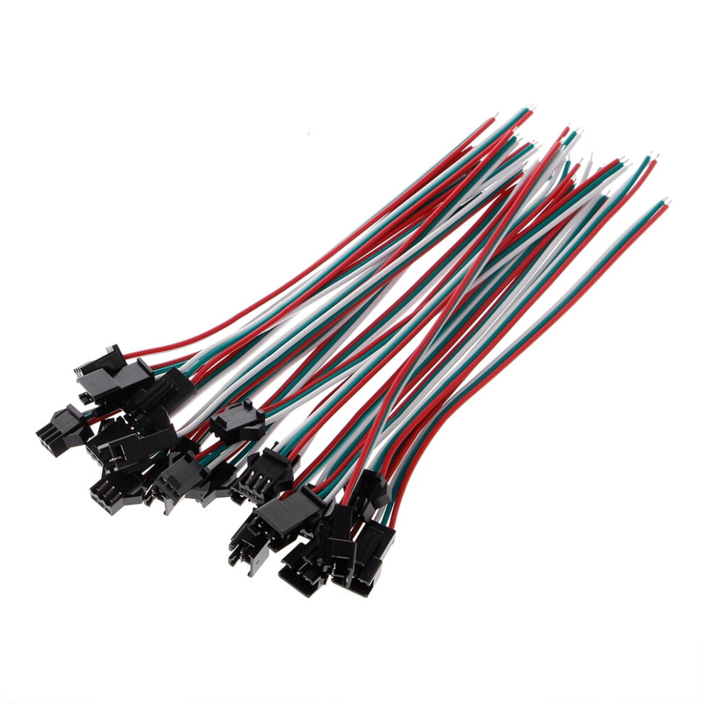 10 Pairs 3 Pin Jst Sm Male Female Plug Connector Cable For Ws2812b Ws2812 Ws2811 9365509240250