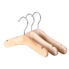 Baby Child's Decoration Standard Wooden 1-Tier Clothes Hangers, Natural, 10 Count
