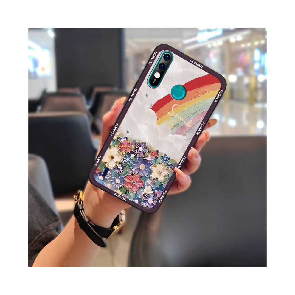 Itel A56/A56 Pro Phone Case – Tpu Protective, Anti-Dust, Anti-Knock, Waterproof, Shockproof, Graffiti Flower Cartoon Design 9365509137840