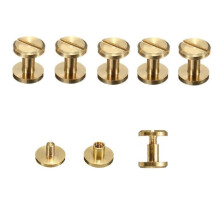 5x Scriúnna Rivet Práis Íon, Scriú Crios Cothrom DIY Ceardaíocht Leathair Tairne Chicago Práis Airde Ceann Graí Rivets Soladacha