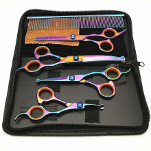 Dog Grooming Kit Pet Grooming Scissors Set Professional Pet Trimmer Kit Stainless Steel Dog Cat Hair Care Cutting Scissors