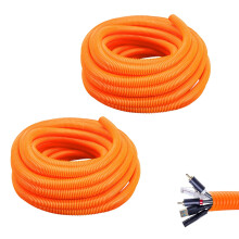 Feadánra Seolta Scoilte Oráiste (13mm ID, 19.6 troigh) do Shreanga Teilifíse/Leictreacha & Soilse Gairdín – Ag luí le Cáblaí Caighdeánacha