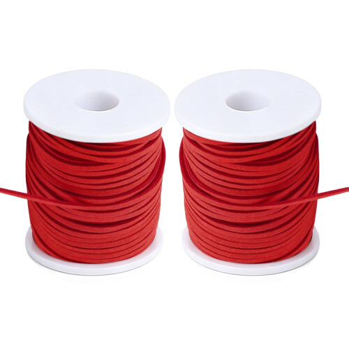 Suede Leather Cord 2.6mm x 100 Yards (2 Rolls)