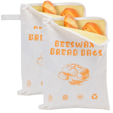 Brotbeutel mit Druckknopfverschluss, leicht zu öffnen-Zweierpack