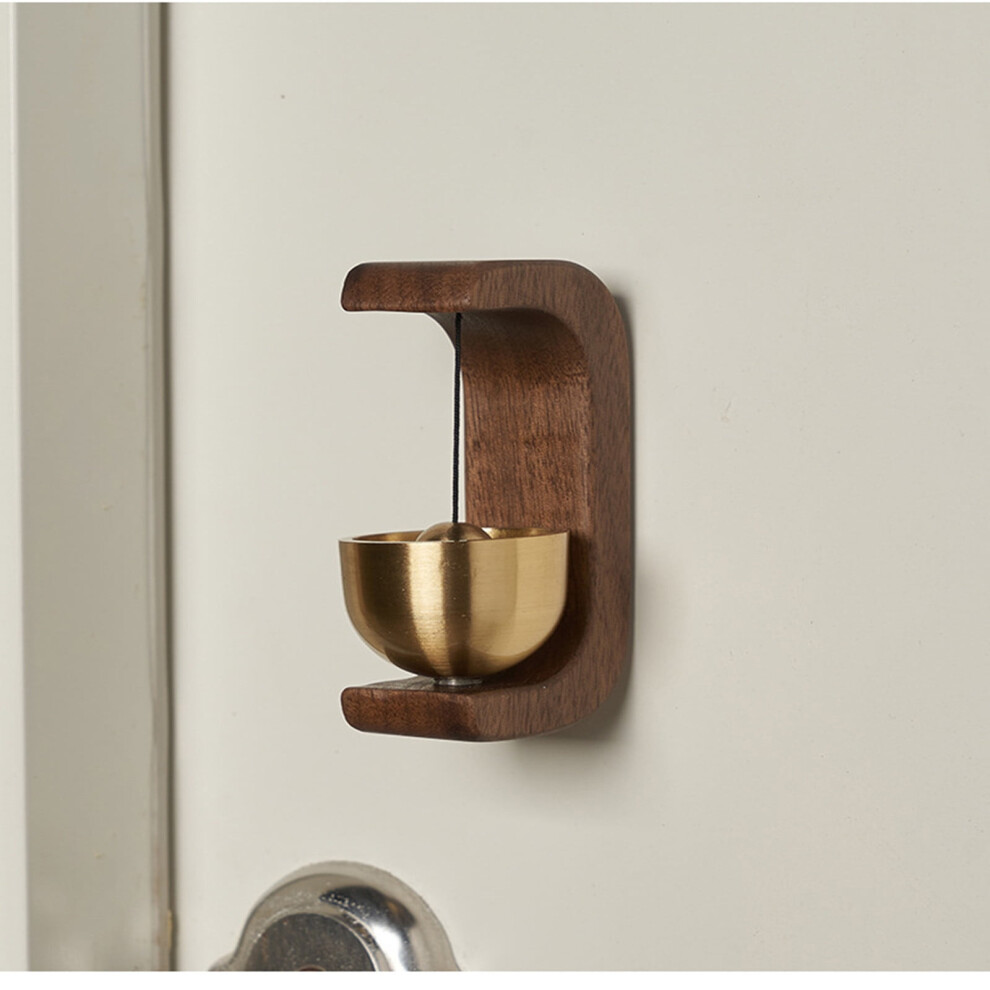3-In-1 Wooden Doorbell Chime Â Beech Wood & Brass, Magnetic Easy Install, Lightweight, Clear Sound, For Home/Office/Restaurant Wall Decor, 9365509138441