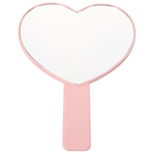 Small Portable Mirror Pink Glass Romantic Makeup Check Women Travel 1Pack