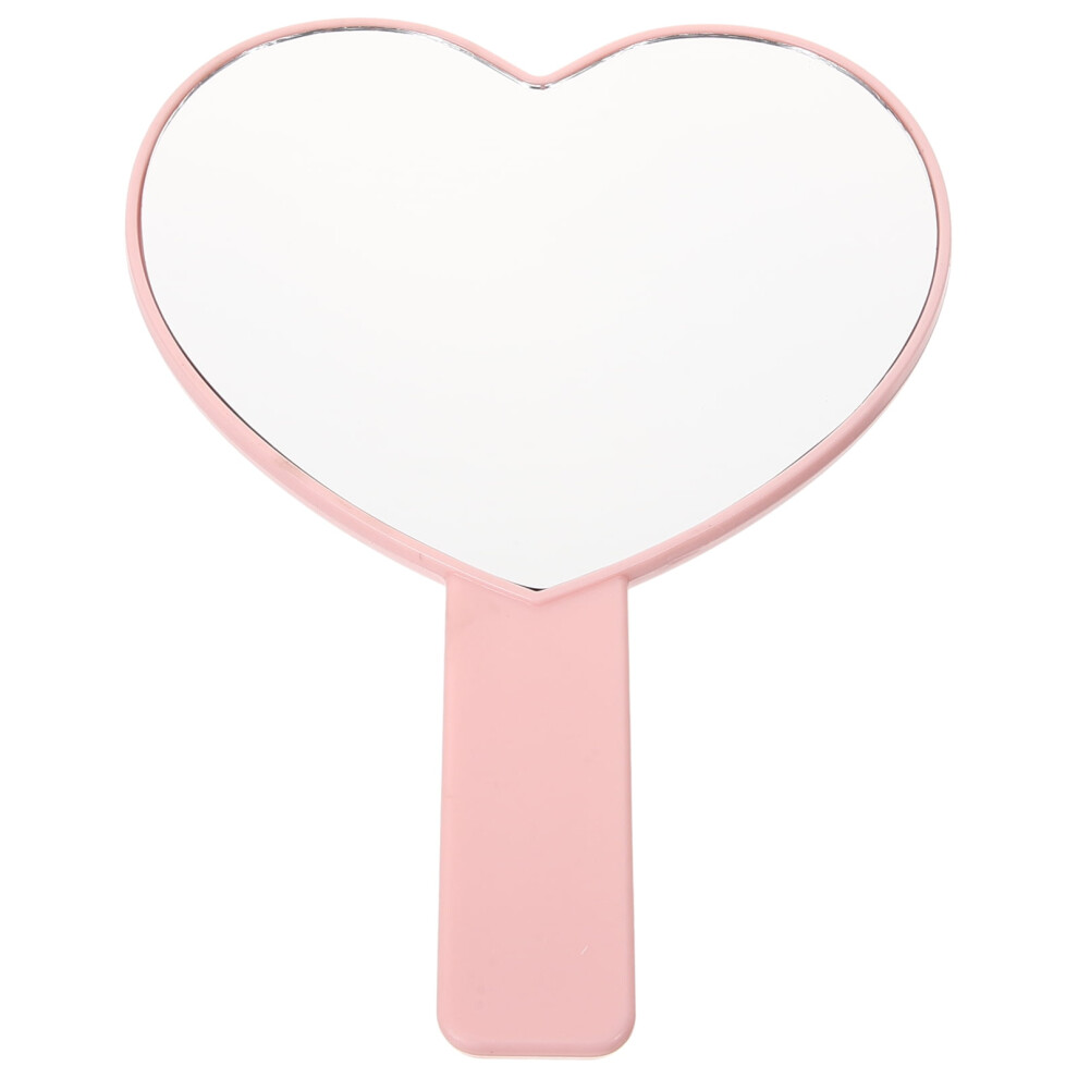 Pink Small Portable Mirror Glass Romantic Makeup Check Women Travel 1Pack