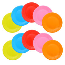 Sky Blue Round Paper Plates 50Pcs For Birthday Party Decoration