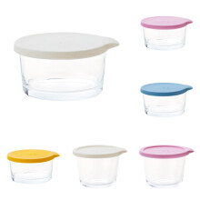 Petit bol de préparation avec couvercle, mini bols en verre de 200 ml pour épices et assaisonnements, récipients en verre de 8,6 x 5,1 cm avec