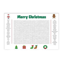 Jeu de mots mêlés de Noël - Affiche géante (91 x 61 cm) pour un divertissement interactif en famille