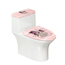 Mother's Day Toilet Lid Cover Set 2 Pack Polyester Fabric Easy to Install for Women