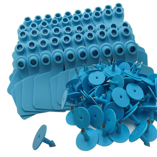 Indicateurs d'oreille en TPU de haute qualité, 100 unités,-Bleu