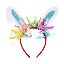 Easter Bunny Headband with Ribbon and Hoop