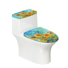 Sunflower Toilet Lid & Tank Cover Set (2-Pack), Washable, Machine Washable