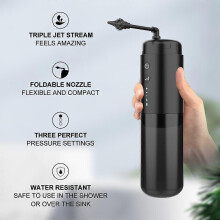 Ear cleaner, fully automatic electric ear cleaner, 2 types of nozzles to spray earwax accumulation, smart ear rinser