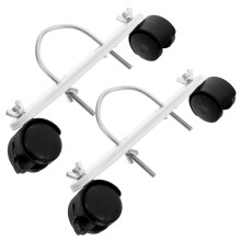 Electric Heating Pulley Caster Wheels Heater Portable Black