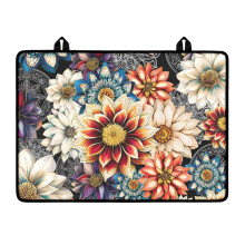 Foldable Glass Stove Top Cover with Boho Flower Print – Anti-Slip, Compatible with Electric, Ceramic & Gas Stoves
