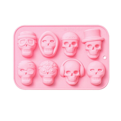 Skull Cookie Cutter Pink