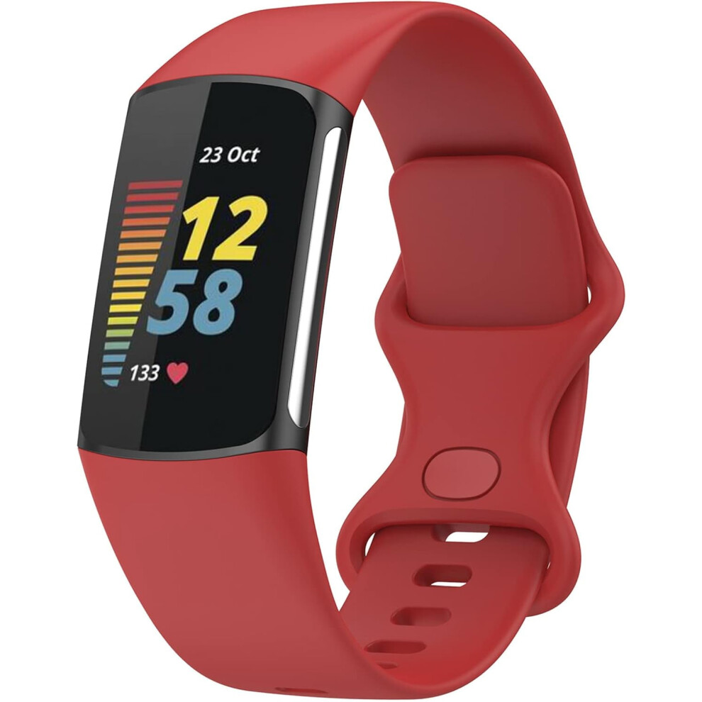 Adjustable Soft Silicone Bands Compatible With Fitbit Charge 5 Â Sport Watch Straps For Women & Men 9479868627376