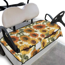 Sunflower golfbilsetetrekk med lommer, sklisikker, varmebestandig, for bakseter for 2 personer – kompatibel med EZGO, Club Car, Yamaha