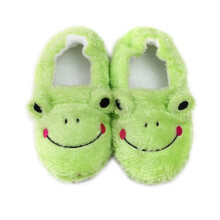 Winter Toddler Boys Girls Cute Slippers Frog Fluffy Fuzzy Winter Warm Slippers Cartoon Animal Plush Indoor House Slip-on Shoes