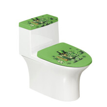 2-Piece Stretch Toilet Dust Cover Set – Lid & Tank Covers, Dustproof, Easy Install, St. Patrick’s Day Pattern, Compatible with Standard Toilets