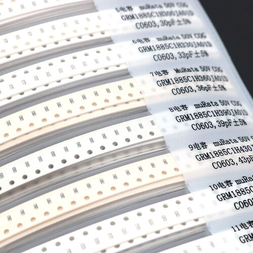 0603 SMD Capacitor Sample Book 90ValuesX50Pcs=4500Pcs 0.5PF-2.2UF Assortment Kit Pack