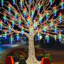 Meteor Shower Rain Lights White 50cm 10 Tubes 540 LED