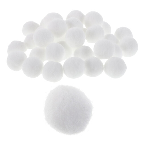 200Pcs White Polyester Puff Balls for Clothing DIY Creative Craft Projects