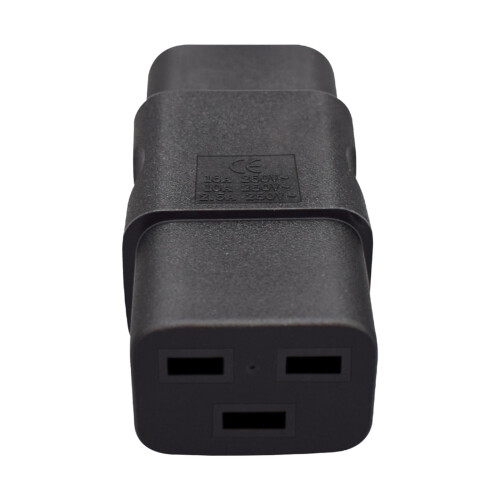 Napájací adaptér IEC320C14-C19C14-samec na C19samica pre serverové skrinky