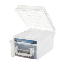 Organisateur de photos, conteneur de stockage translucide-Clair