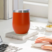 12OZ Eggshells thermoses cup, Stainless Steel Wine Tumbler with lid, Stemless Double Wall Insulated Wine Tumbler, Double Wall Vacuum Travel Mugs