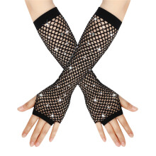 Fishnet Gloves Women's Fingerless Gloves for Theme Party