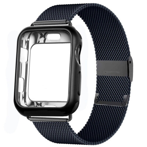 Capa Milanese Loop + Pulseira compatível com Apple Watch com Apple Watch Band Ultra 44m