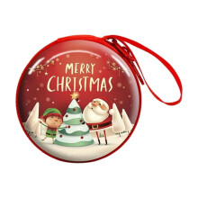 Weihnachtliches Münzportemonnaie aus Blech für Kinder mit Cartoon-Motiv, langlebig, zur Aufbewahrung geeignet