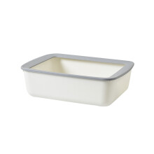 Kattlåda - Plast kattlåda, inomhus kattlåda, non-stick, luktfri, lätt att rengöra, husdjurstoaletttillbehör för kattunge, kanin, vit