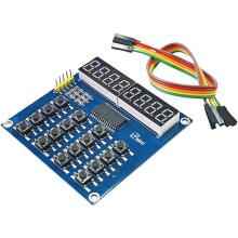 TM1638 8 bits - Afficheur optoélectronique - Module à tube numérique LED - Clavier de balayage et d'affichage - Afficheur à segments LED - Anode