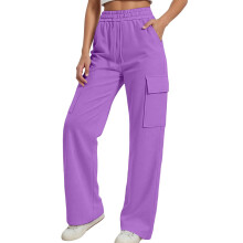 Casual broek voor meisjes in effen kleur met zijzakken en elastische tailleband met trekkoord – geschikt voor school, buitenactiviteiten en