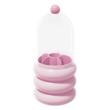 1PCS Makeup Brush Holder Organizer with Clear Lid 360 Rotating Sliding Opening Dustproof Brushes Container for Vanity