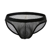 Stringslipjes zonder kruis, herenondergoed, katoenen ademend ondergoed, slips, zwart, maat L