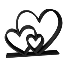 Aesthetic Love Statues Heart Sculpture Centerpieces 3D-Black