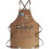 (Brown) Chef Apron, Adjustable Cross Back Canvas Apron,waterdrop Resistant Multipurpose 1