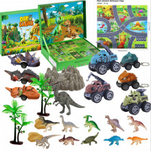 2025 Dinosaur Advent Calendar for Boys Kids, Monster Truck Christmas Countdown Calendar, Christmas Holiday Gift & Party Favor (B)